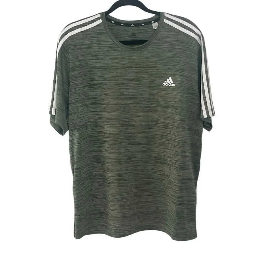 Adidas Primegreen Aeroready Men’s XL Green Short Sleeved Shirt Workout Running